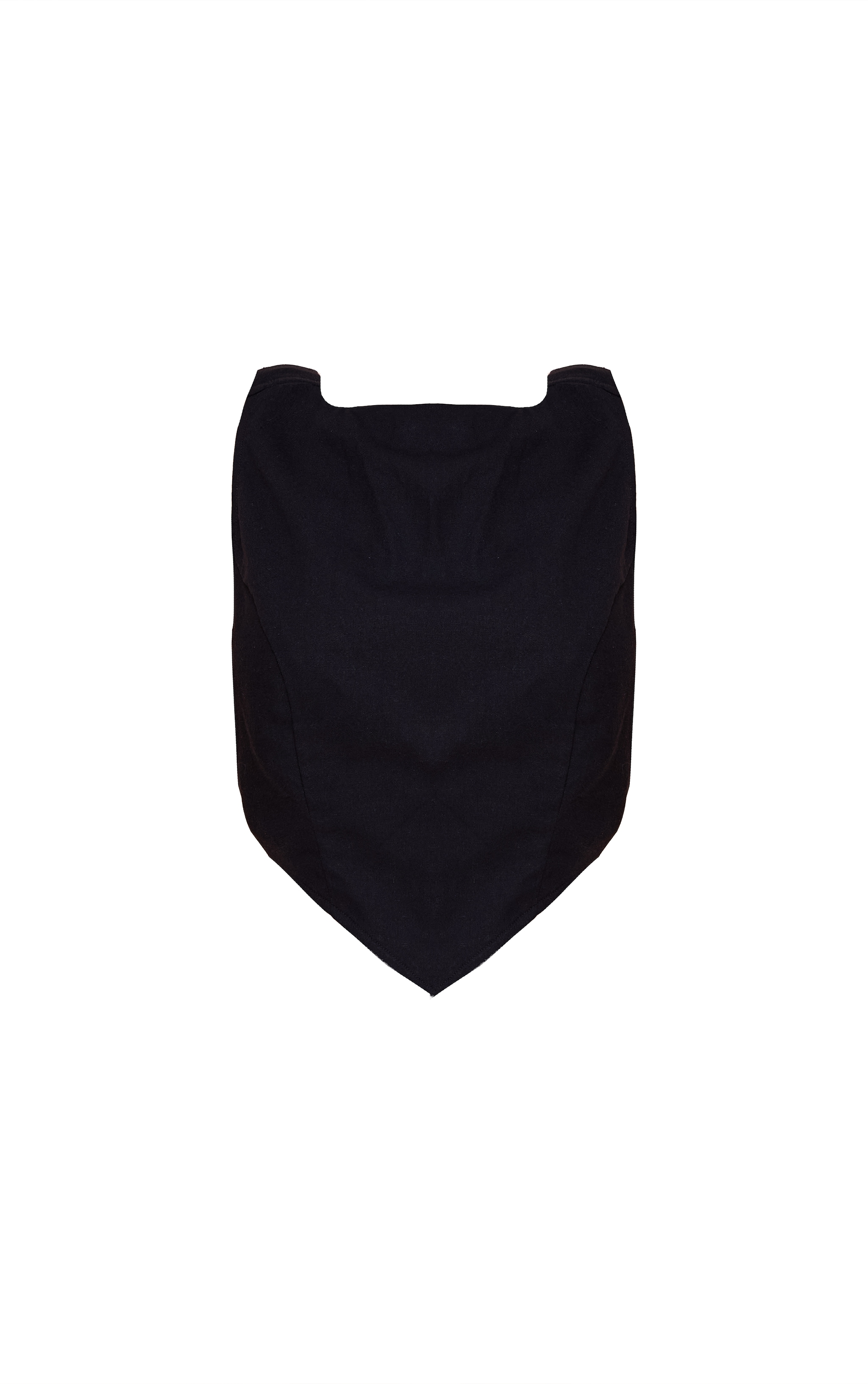 Black Woven Open Back Top image 5