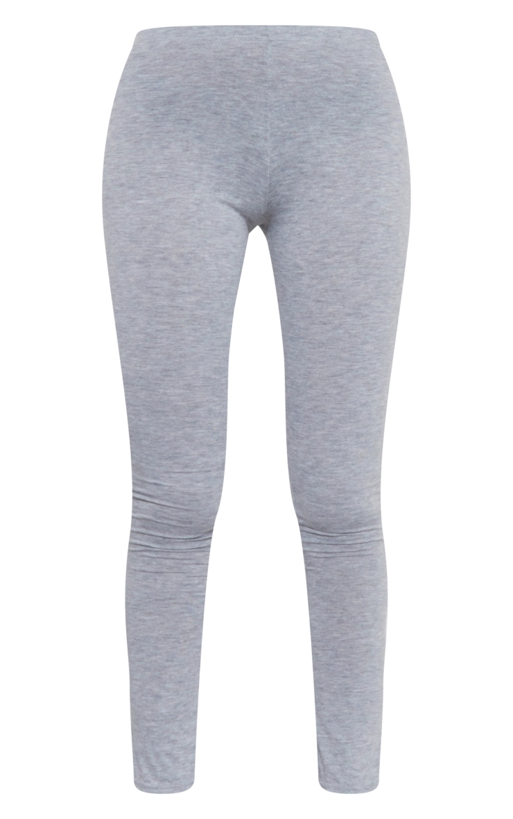 Tall Grey Marl Curved Waist Jersey Legging image 5