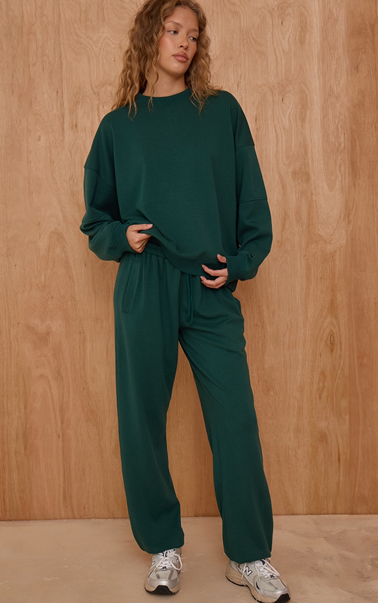 Pine Green Interlock Crew Neck Sweatshirt image 3