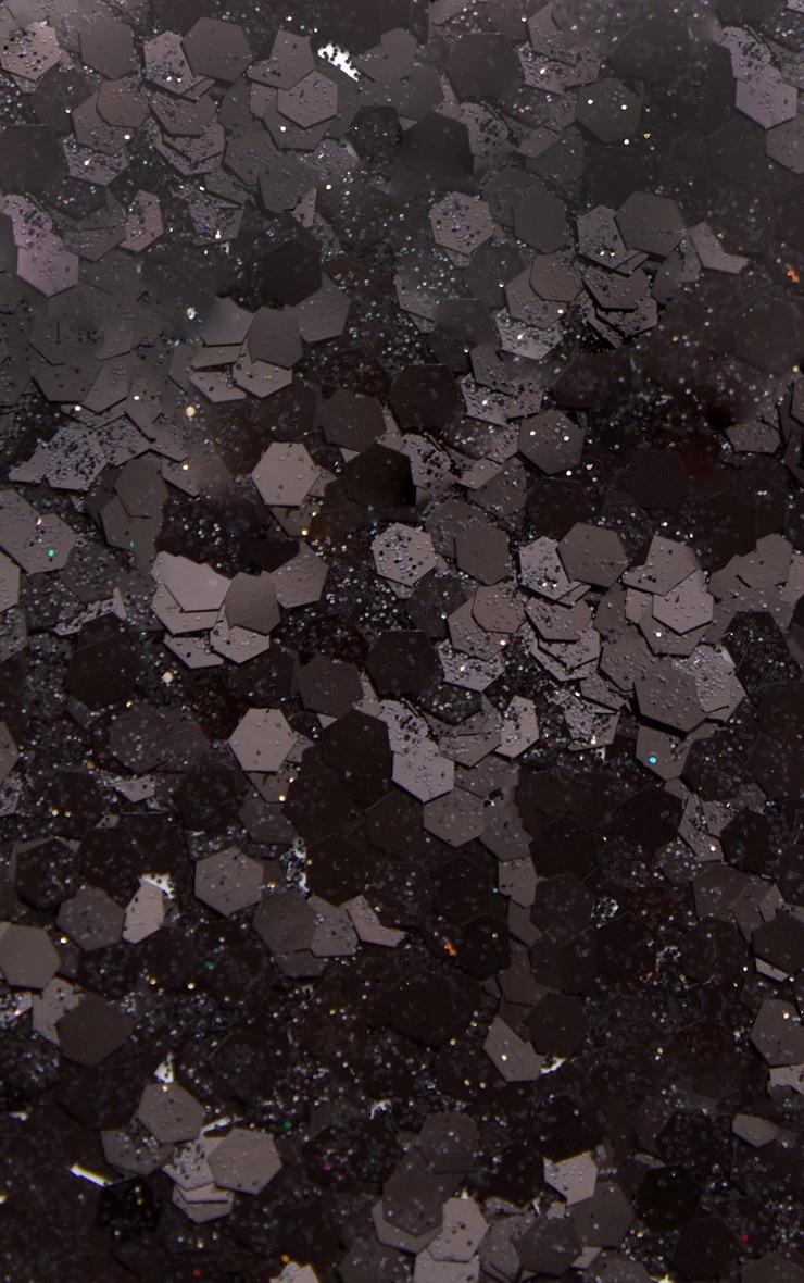 PRETTYLITTLETHING Chunky Black Glitter