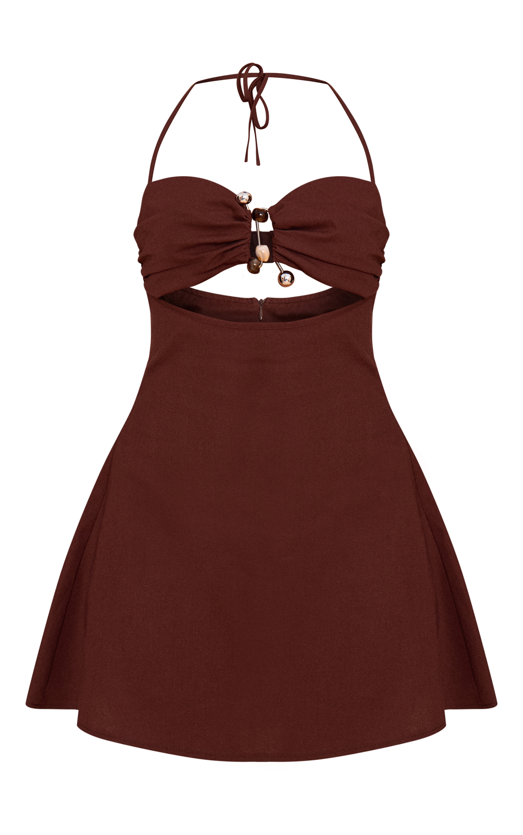 Chocolate Trim Detail Shift Dress image 5