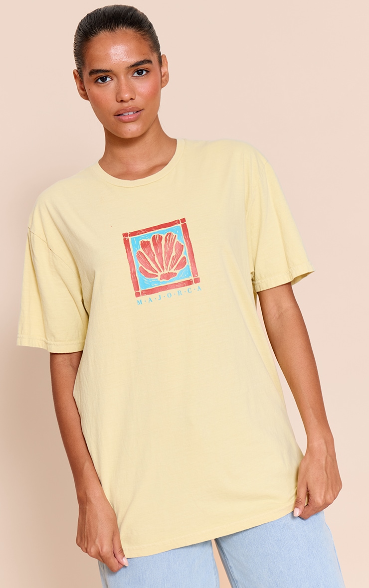 Lemon Majorca Shell Graphic Oversized T-shirt image 1