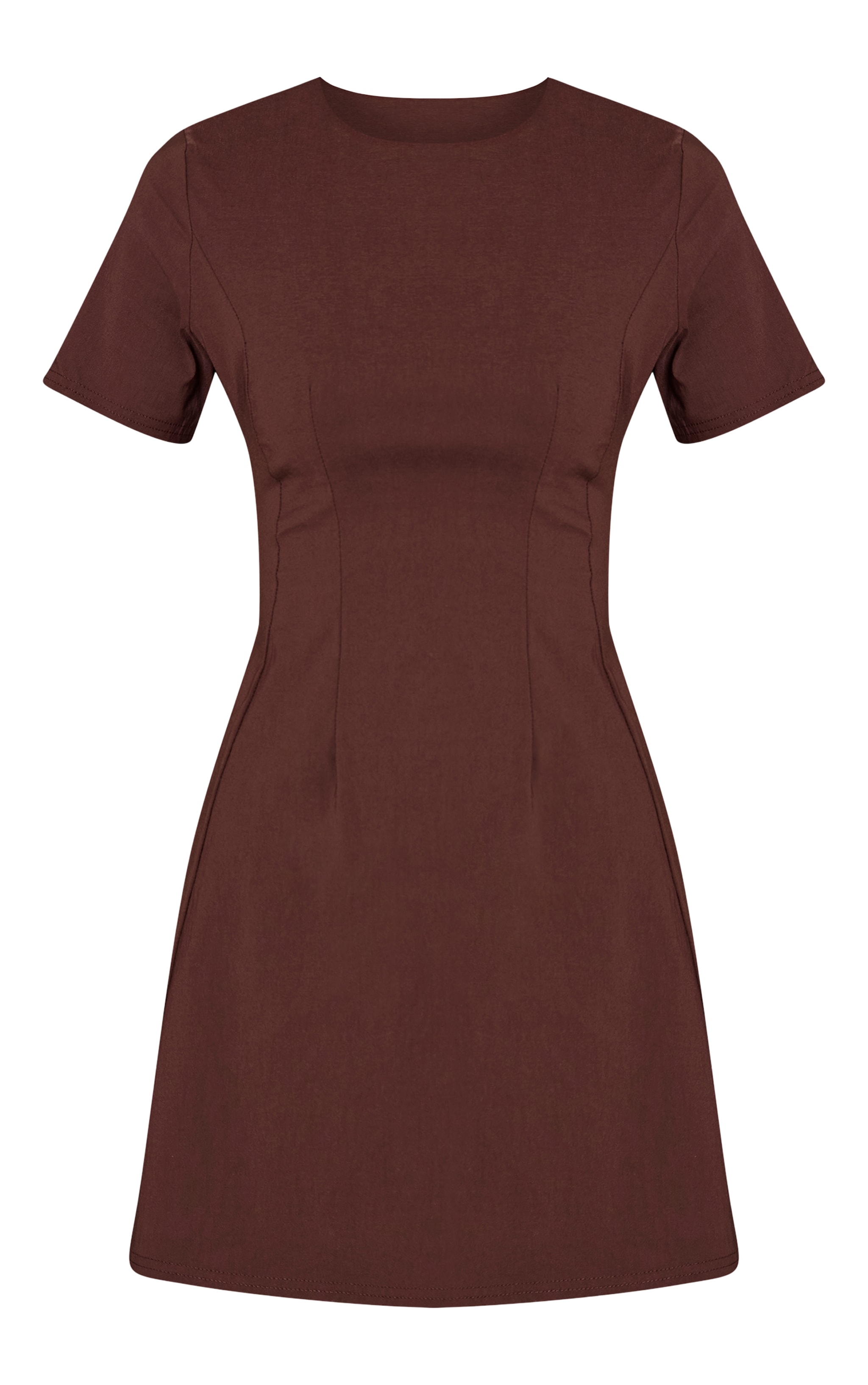Chocolate Cap Sleeve Shift Dress image 5