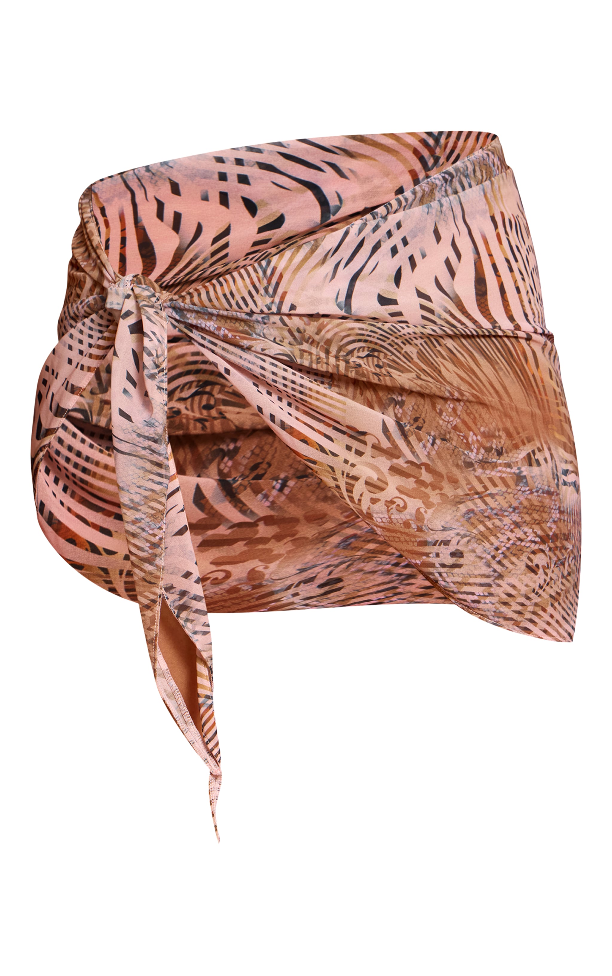 Multi Animal Print Chiffon Mini Beach Sarong image 6