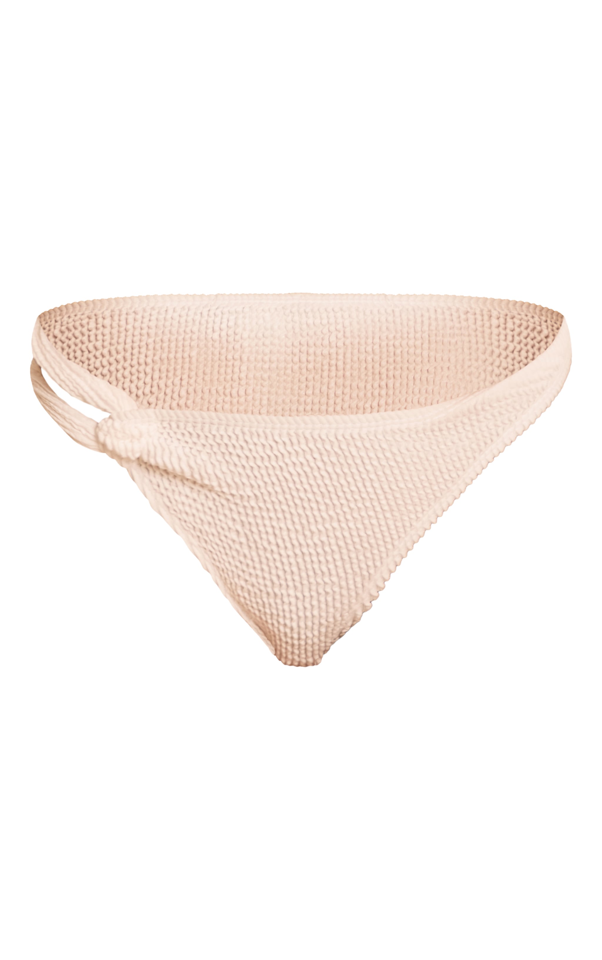 White Crinkle One Shoulder Bikini Top image 5