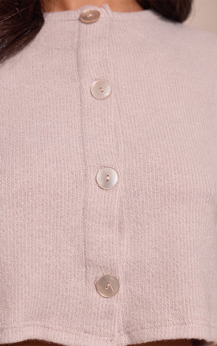 Petite Stone Soft Rib Cap Sleeve Crop Top image 4