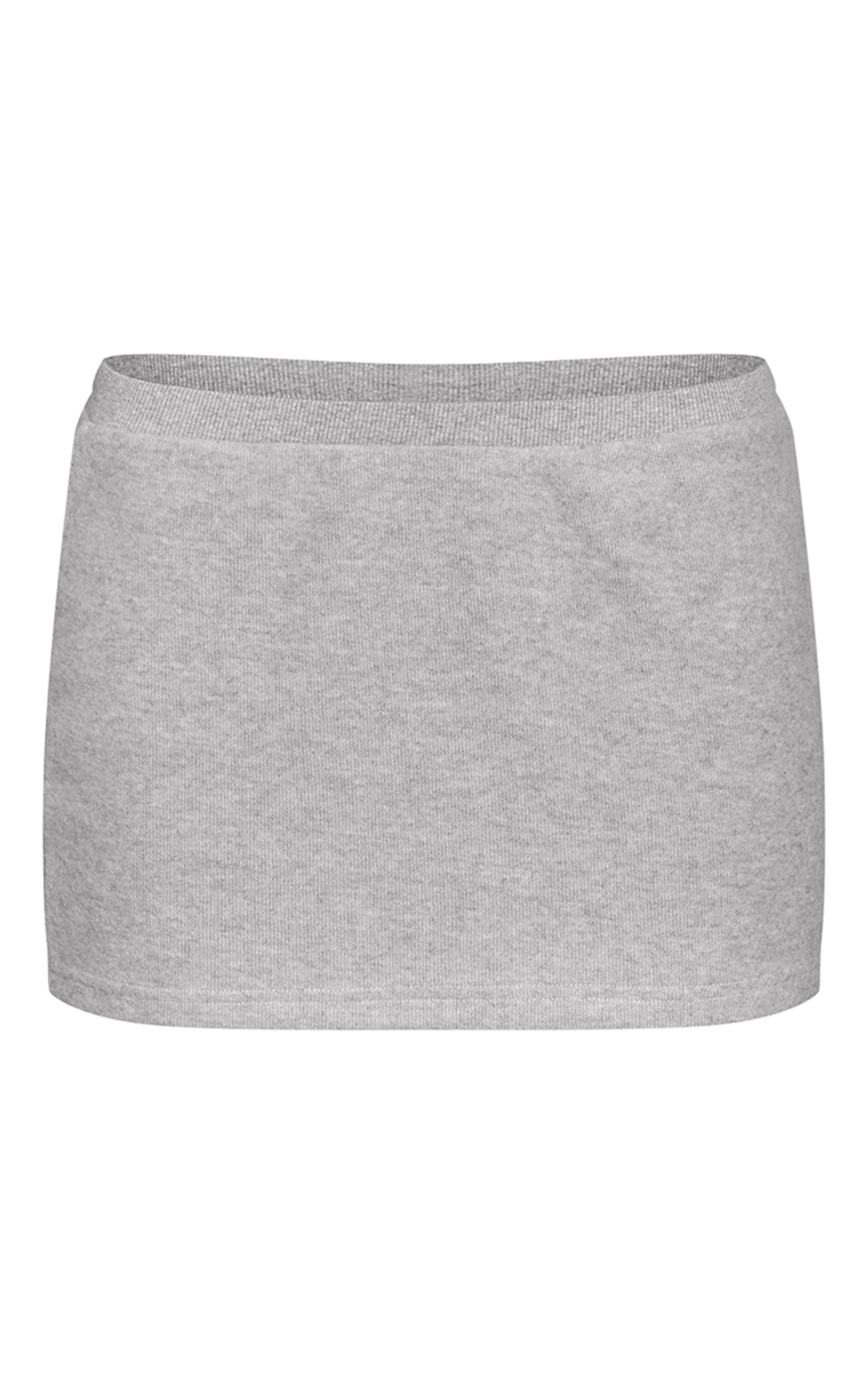 Grey Super Soft Mid Rise Mini Skirt image 6