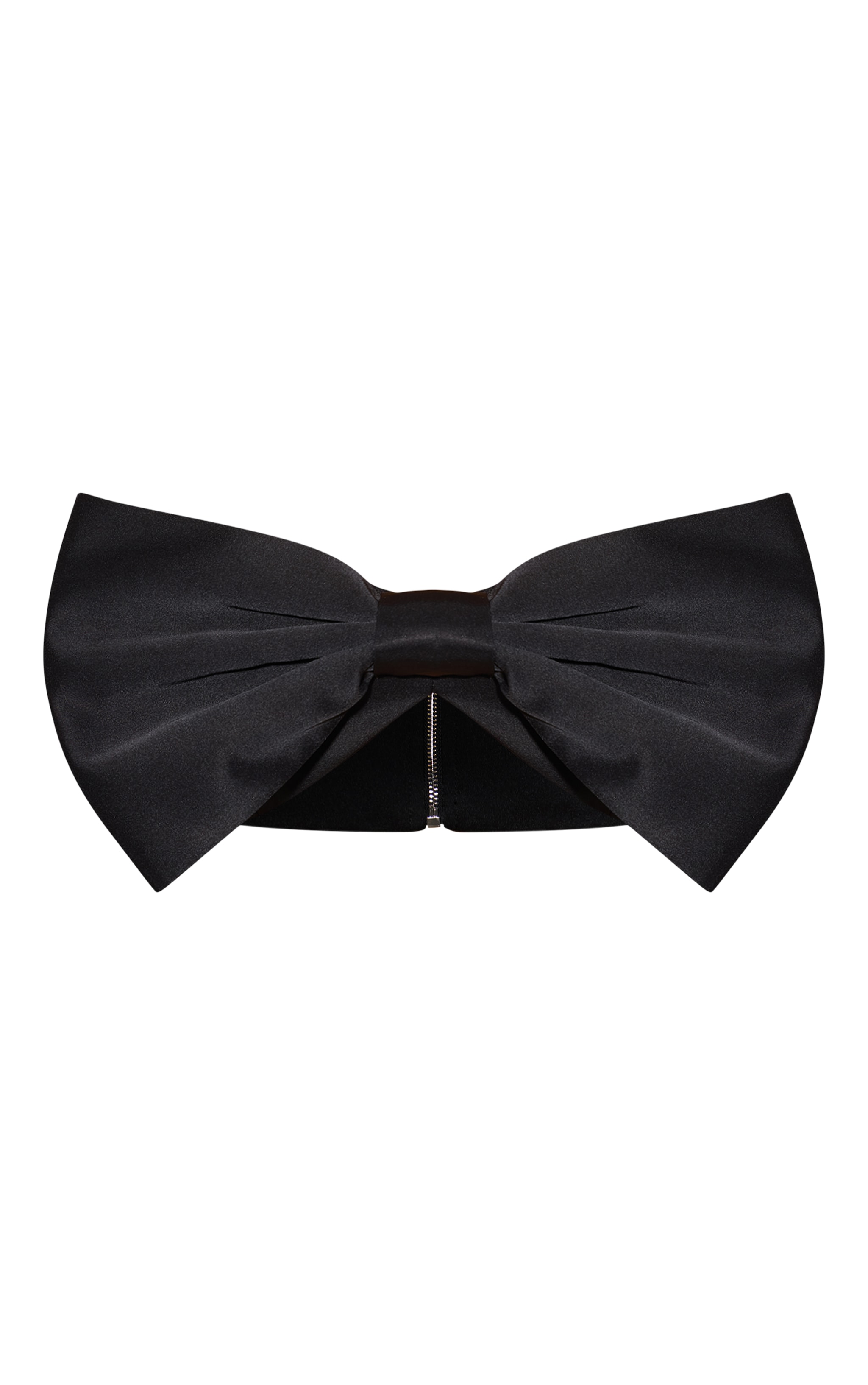 Black Satin Bow Bralet image 5