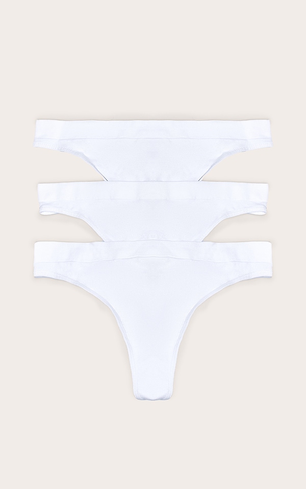 3 strings blancs sans coutures