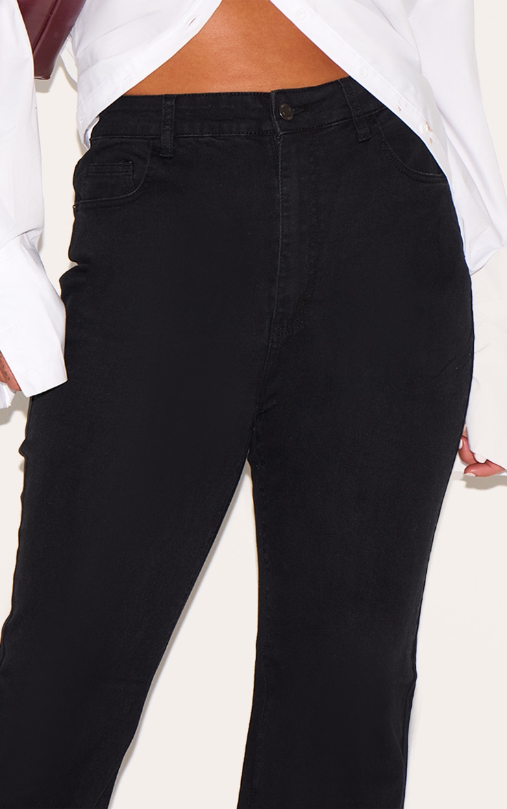 Plus Black Flare Denim Jeans image 4