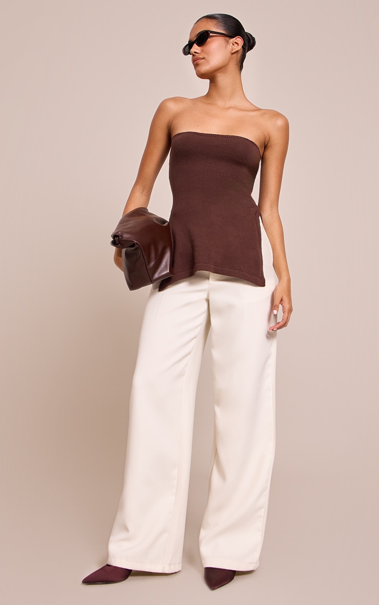 Chocolate Bandeau Longline Top image 3