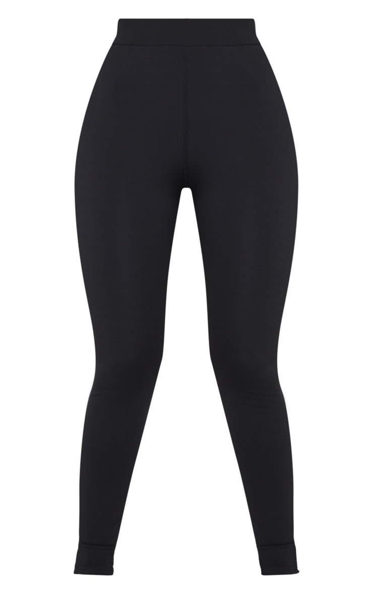Black Line Detail Printed Gym Leggings PrettyLittleThing