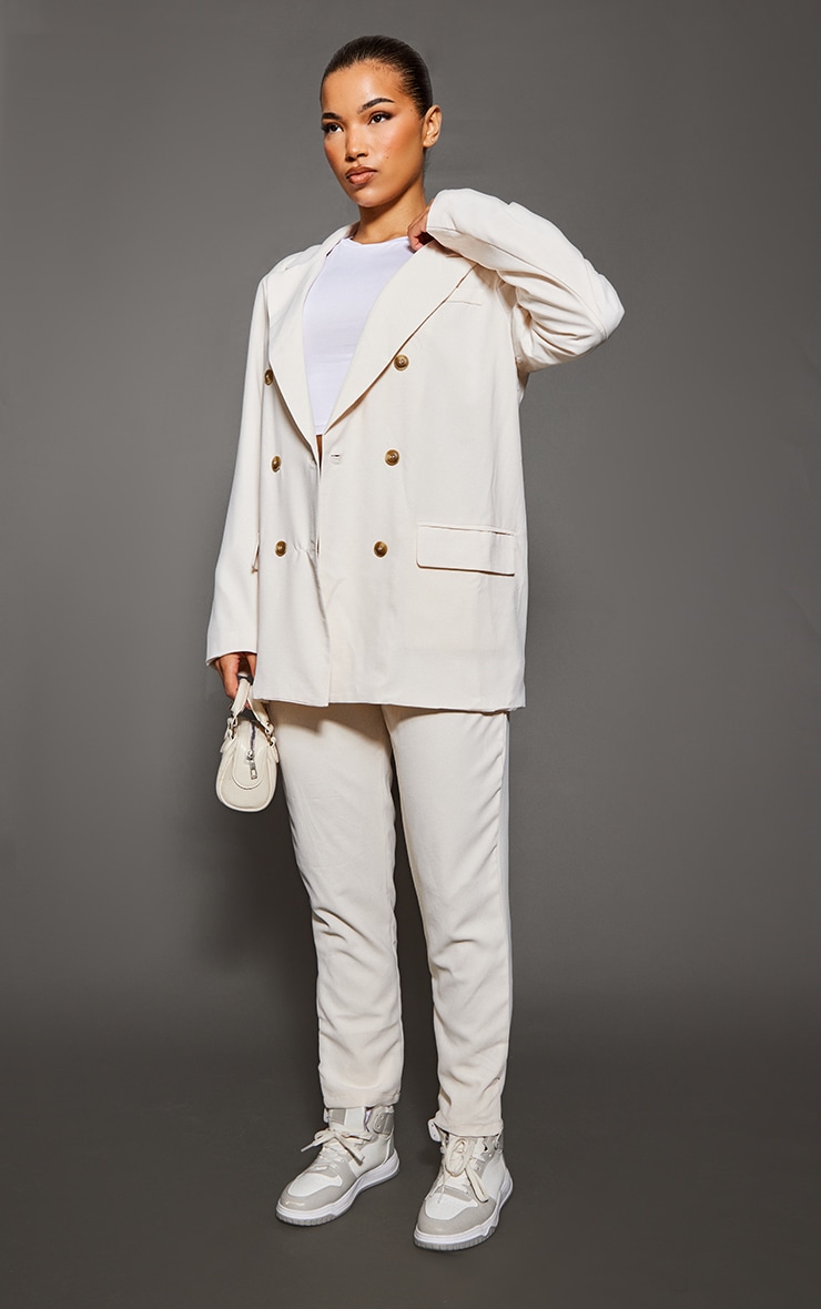 Cream Tailored Woven Blazer image 3