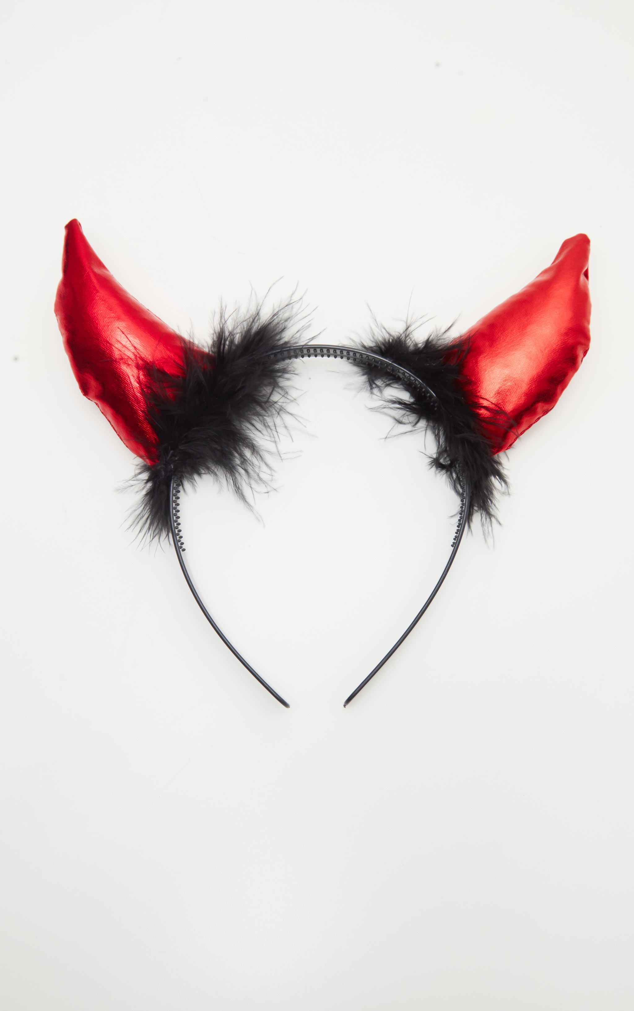Red Fluffy Devil Horns Headband PrettyLittleThing