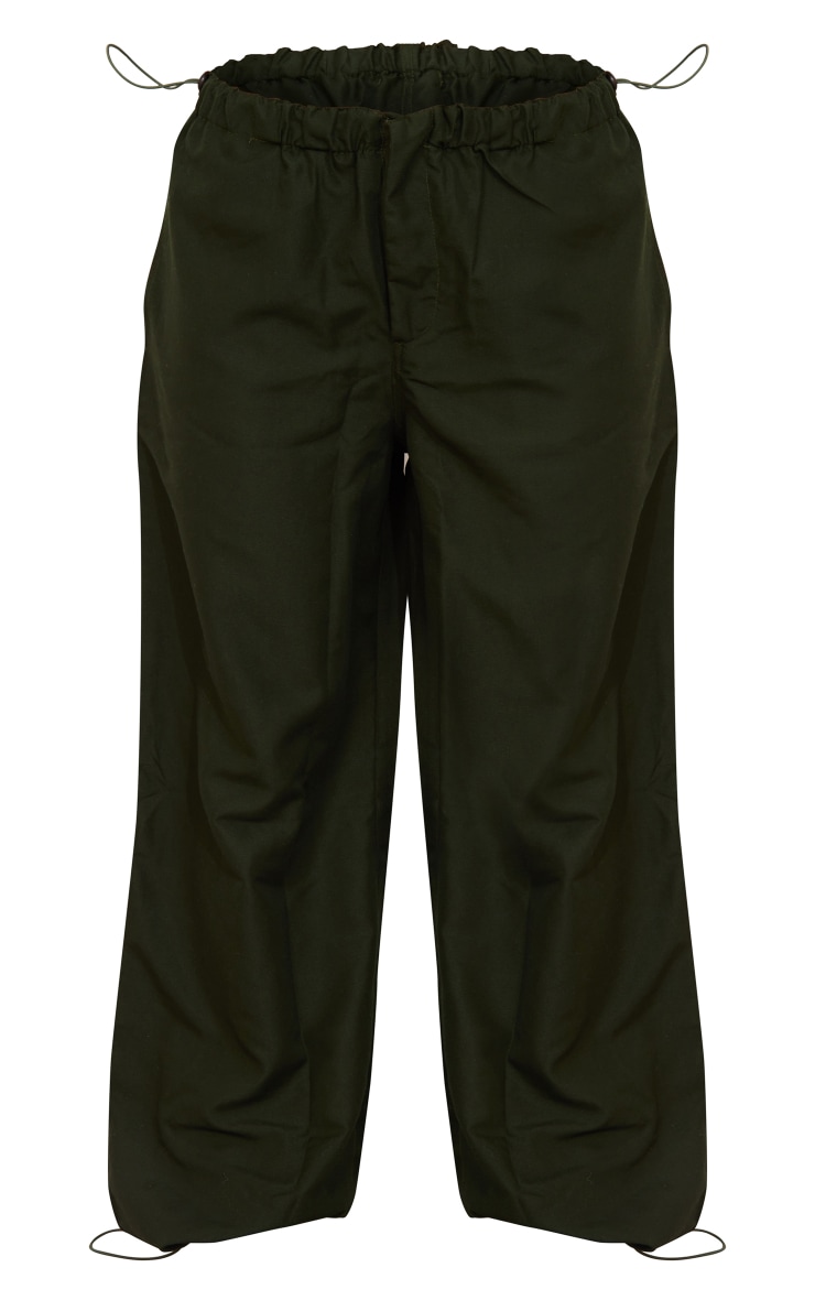 Petite Khaki Low Rise Parachute Pants image 5