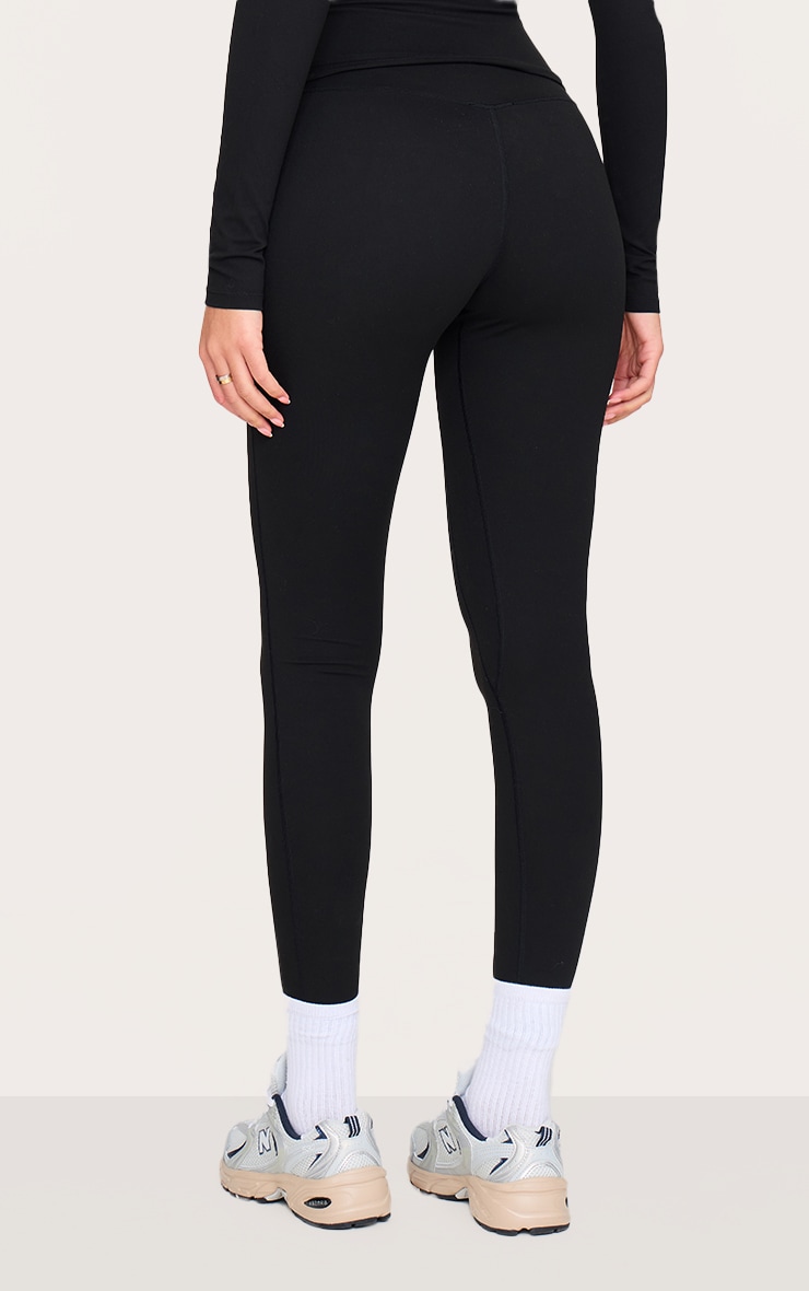 Tall Black Snatched Sculpt High Waisted Gym Leggings image 3