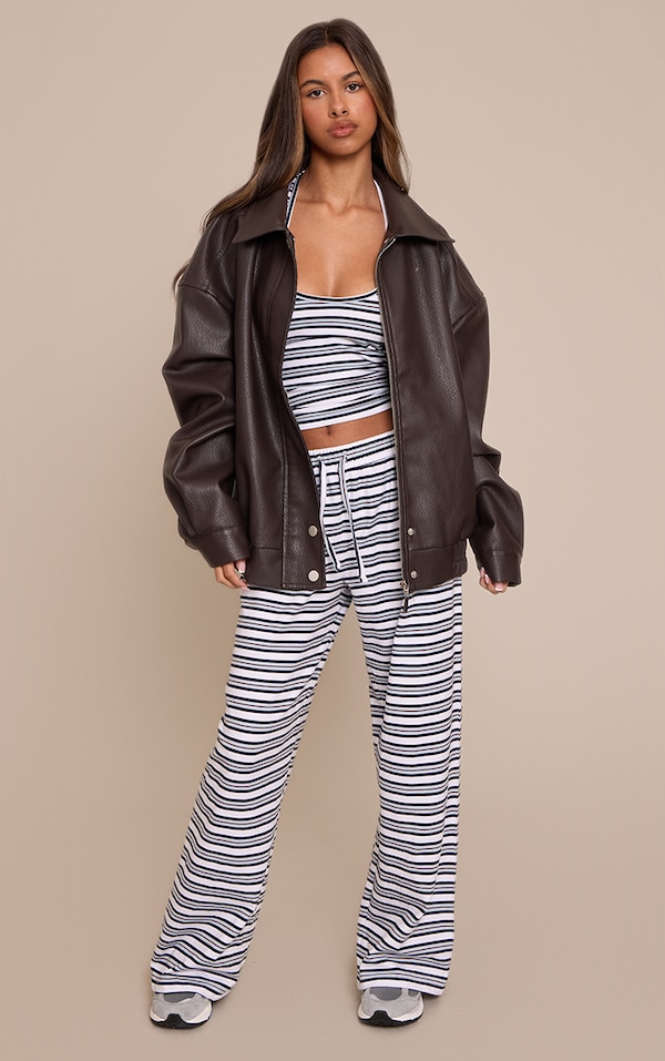 Petite Blue Striped Trousers