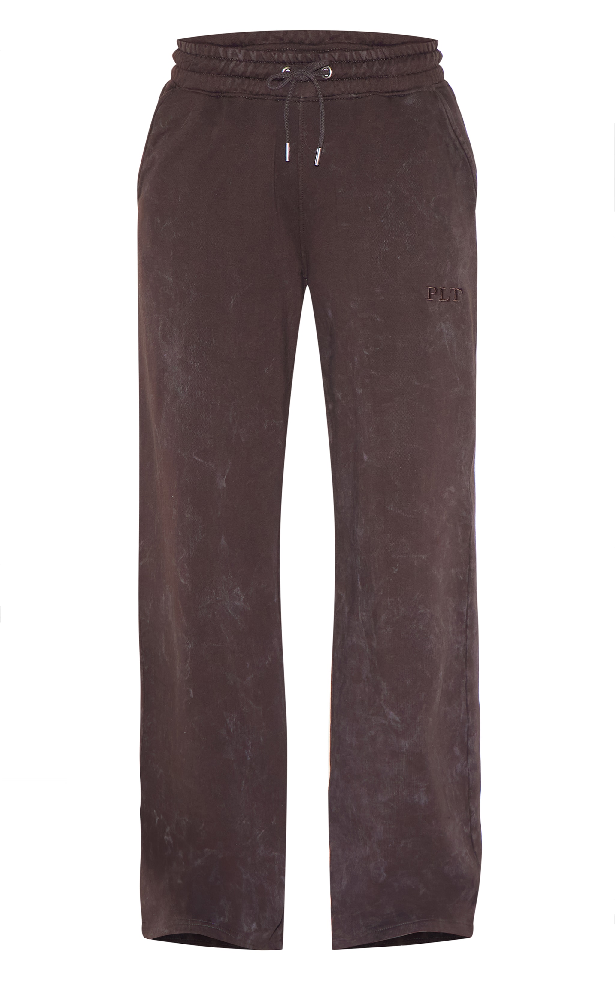 PRETTYLITTLETHING Charcoal Washed Low Rise Oversized Wide Leg Track Pants image 5