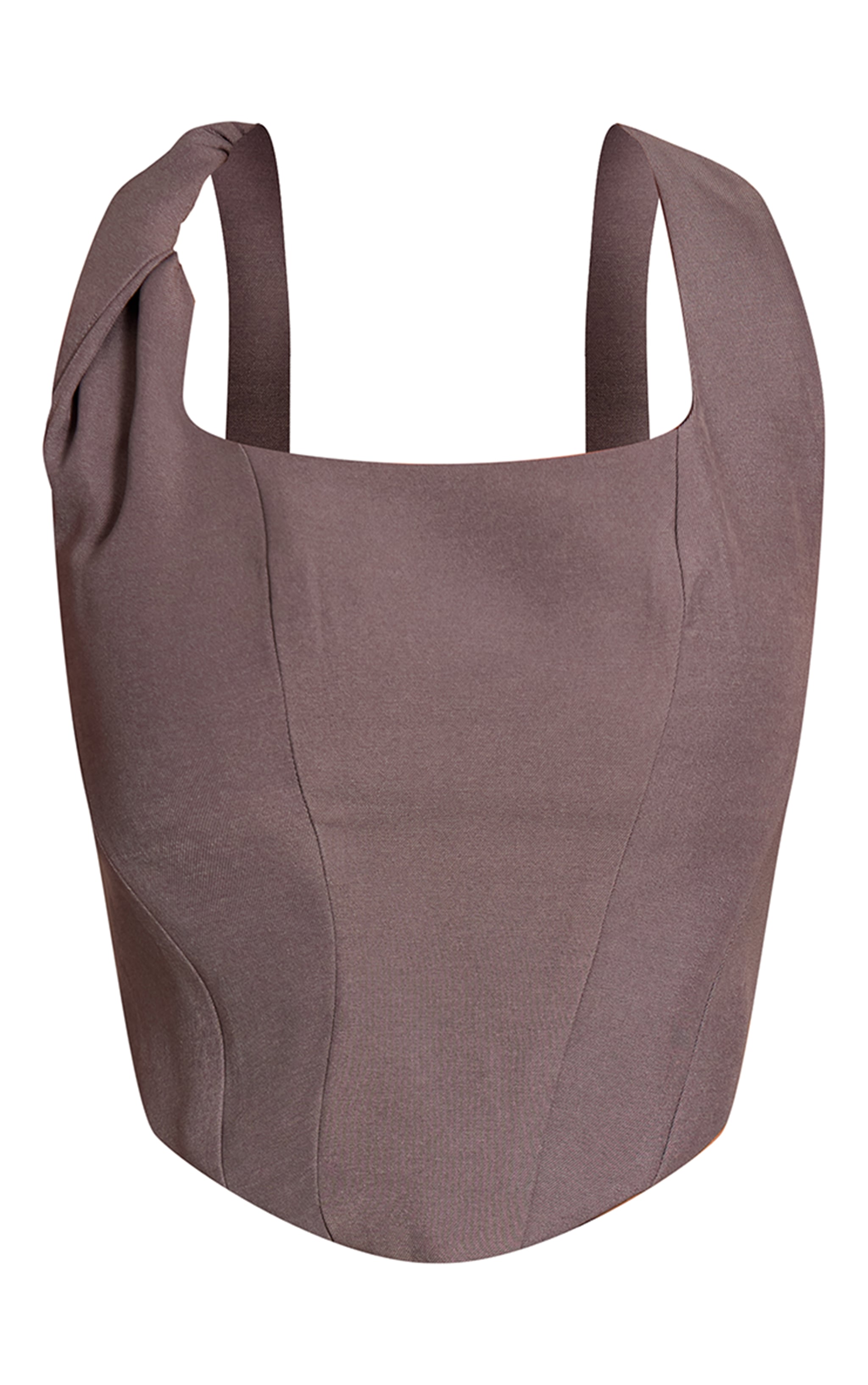 Shape Charcoal Tailored Twist Shoulder Corset Top image 5