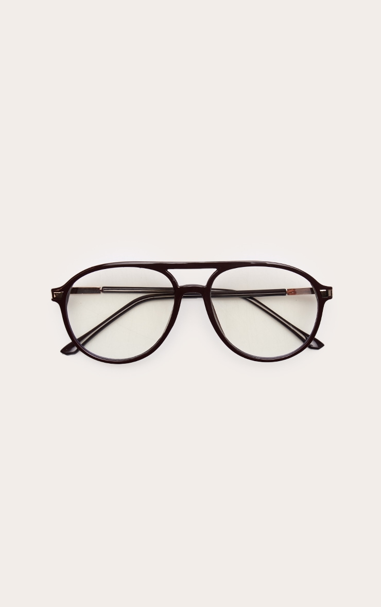 Chocolate Oversized Aviator Blue Light Readers image 2