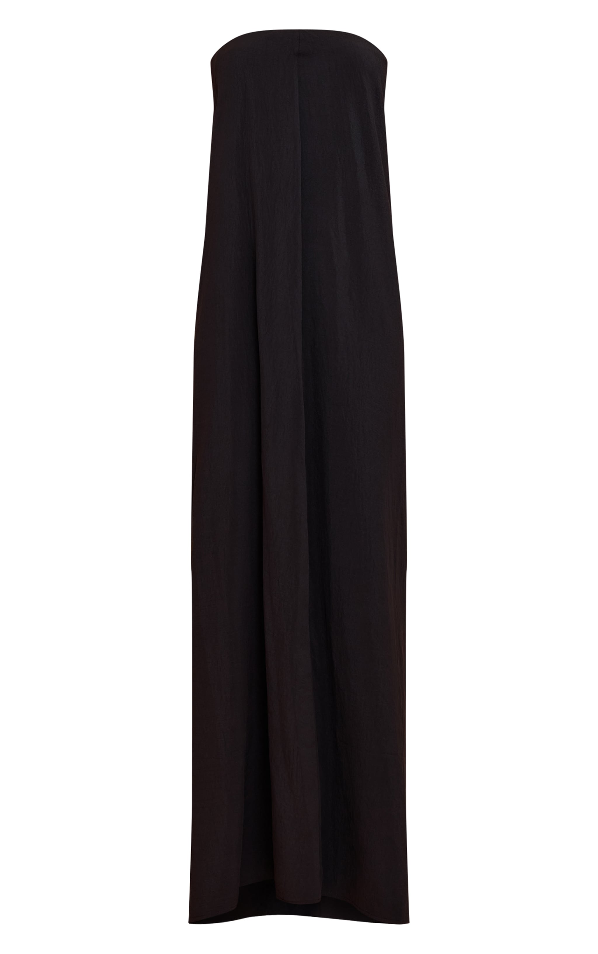 Robe bustier longue fluide tissée noire image 5