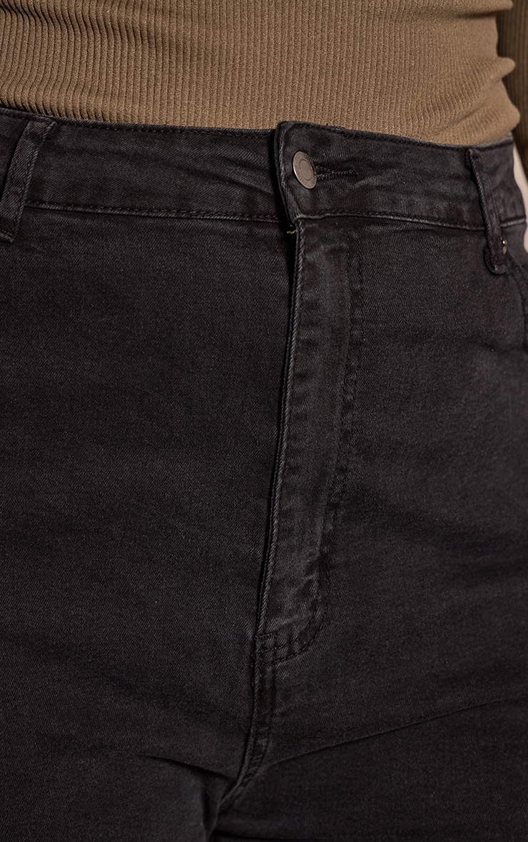 Plus Black Flare Denim Jeans image 4