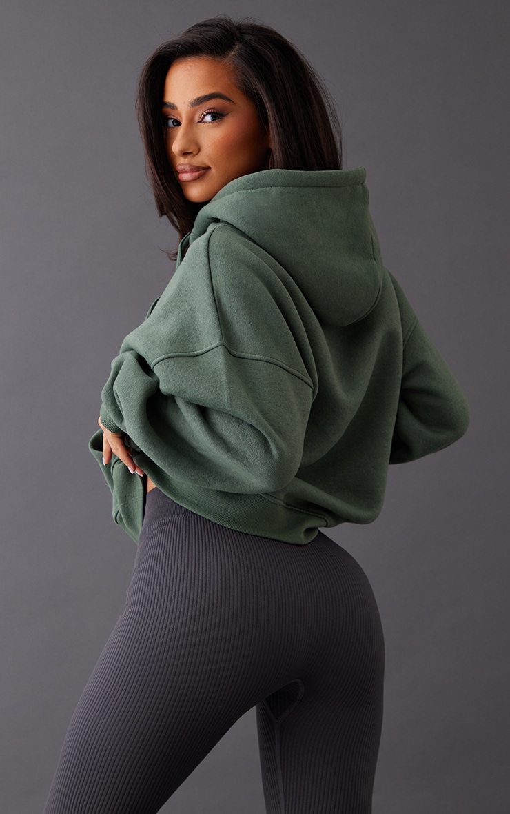 Petite Hoodie oversize basique bleu-vert | PrettyLittleThing FR