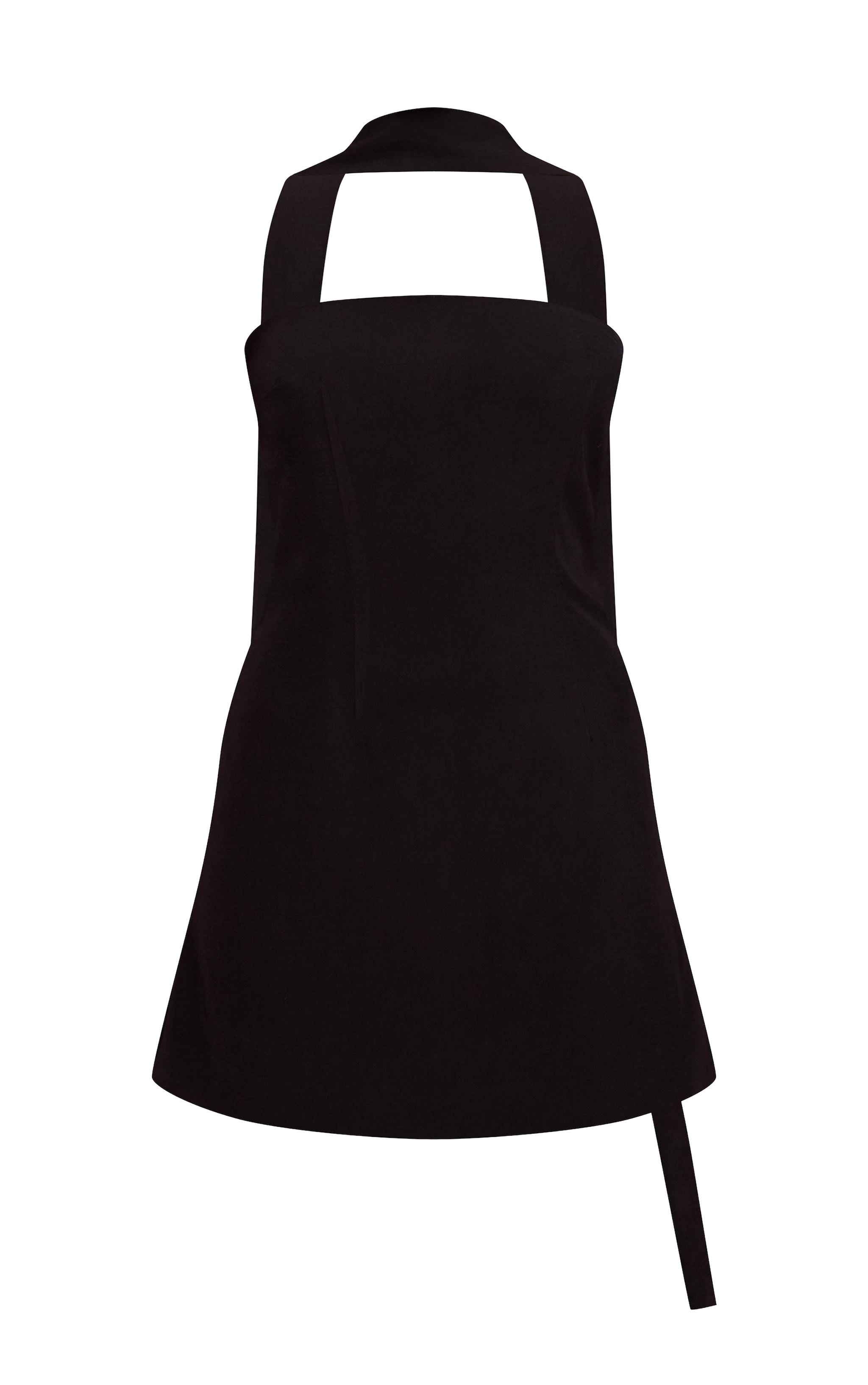 Black Woven Scarf Detail Bandeau Shift Dress image 5