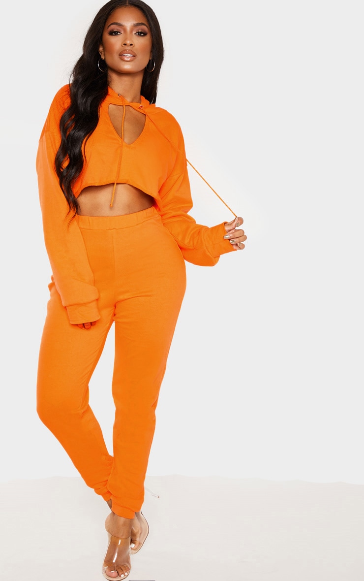 Shape Bright Orange Elastic Bottom Joggers