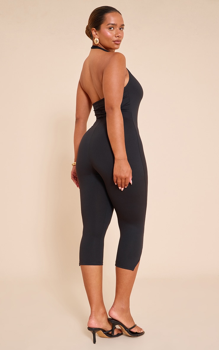 Shape Black Sculpt Halterneck Capri Jumpsuit image 2