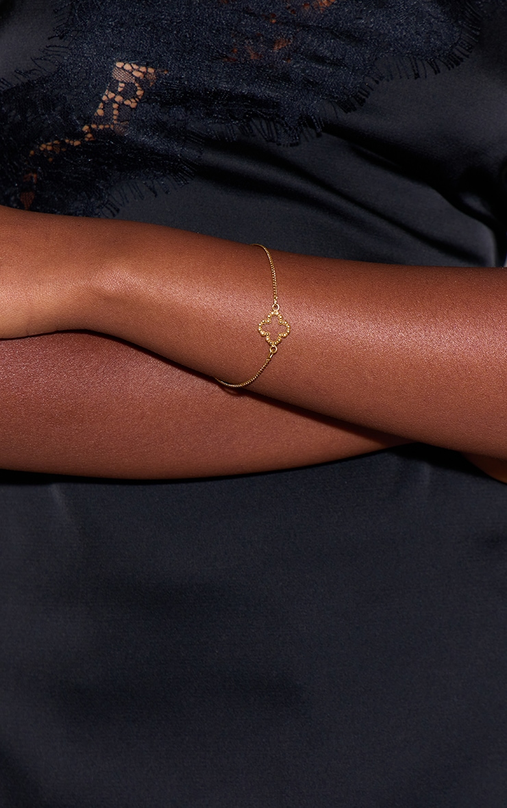 Gold Water Resistant Flower Bracelet image 1