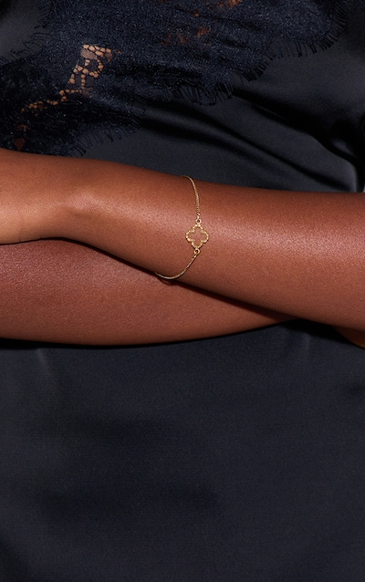 Gold Water Resistant Flower Bracelet