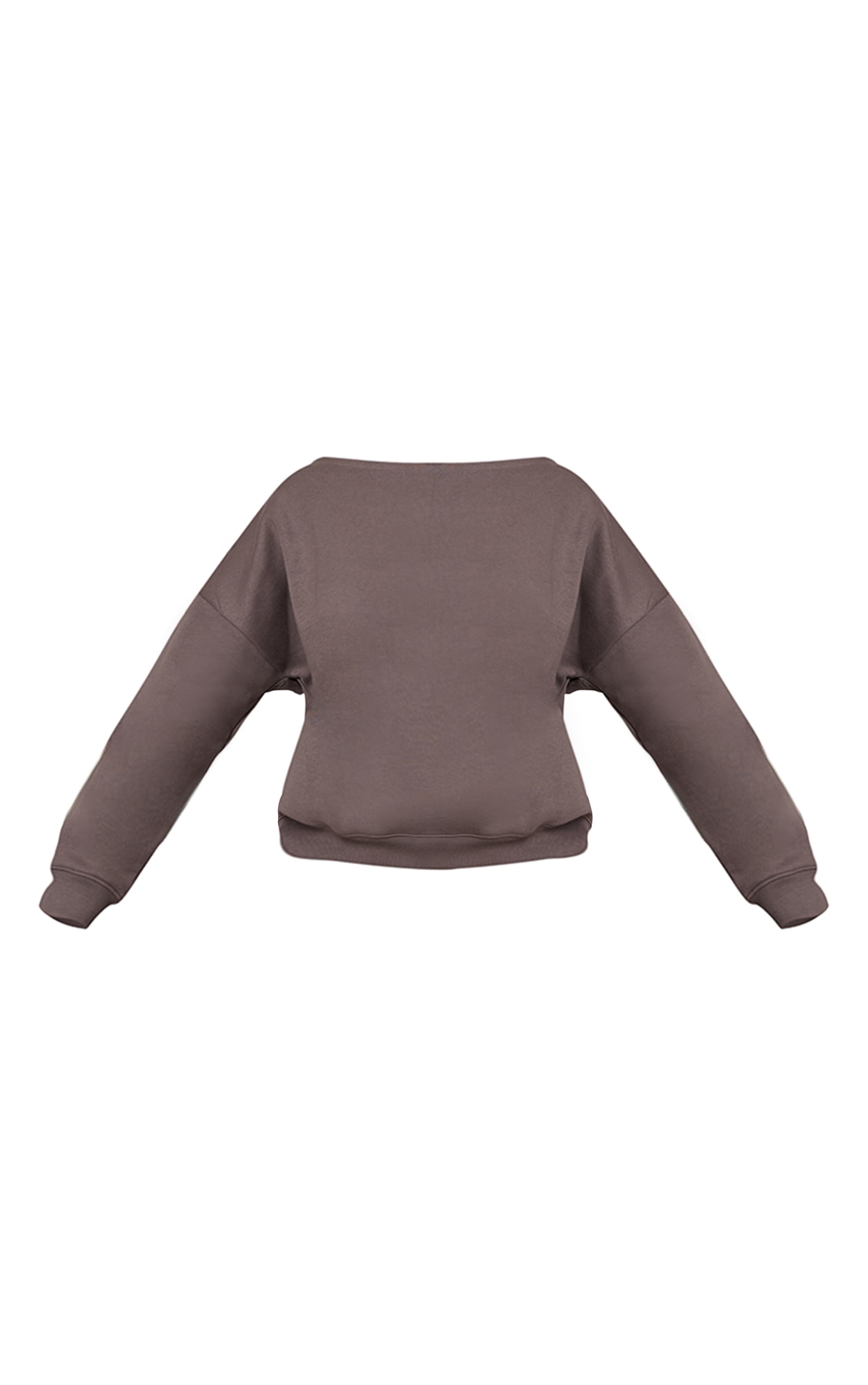 Shape Charcoal Grey Sweat Raw Edge Slouch Sweatshirt image 5