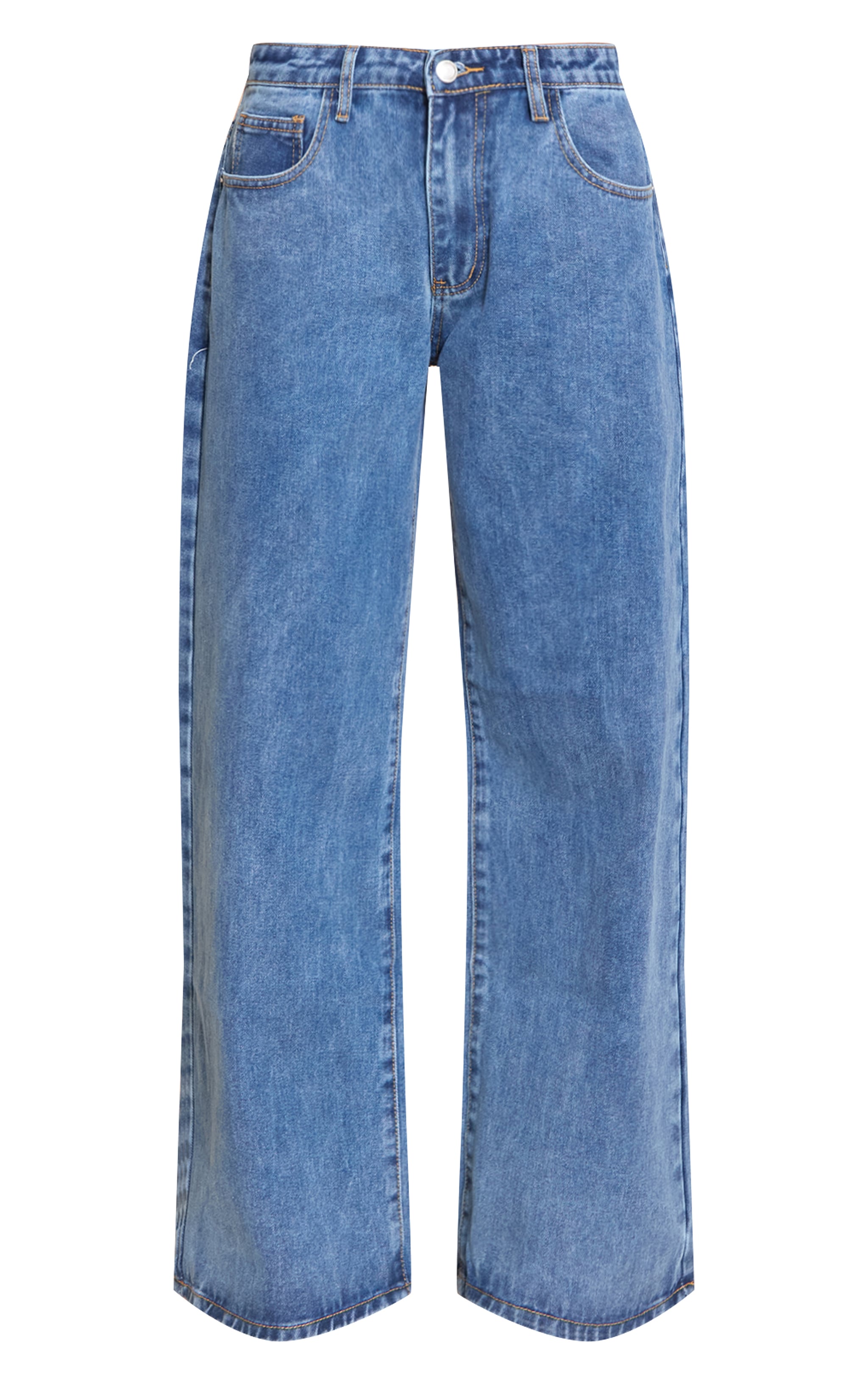 Jean boyfriend bleu moyen délavé à taille basse image 5