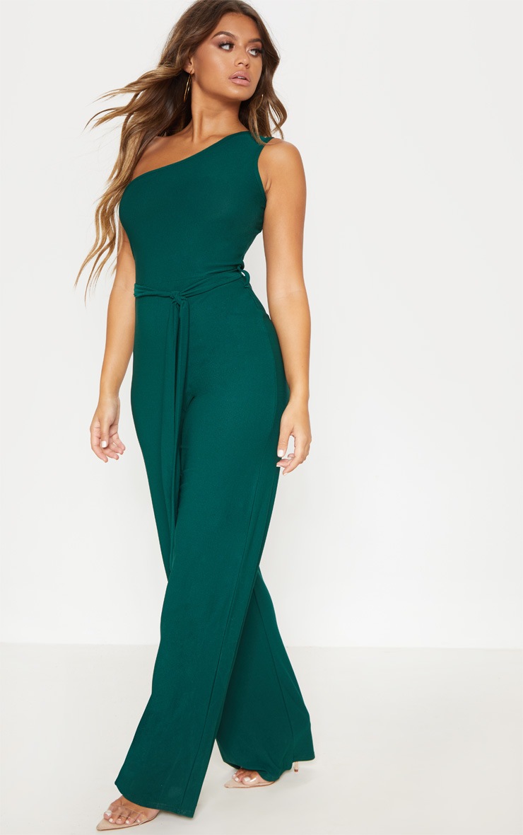 emerald green jumpsuit pretty little thing