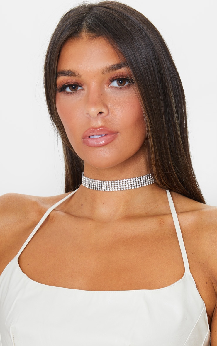 Silver Diamante Assorted Choker