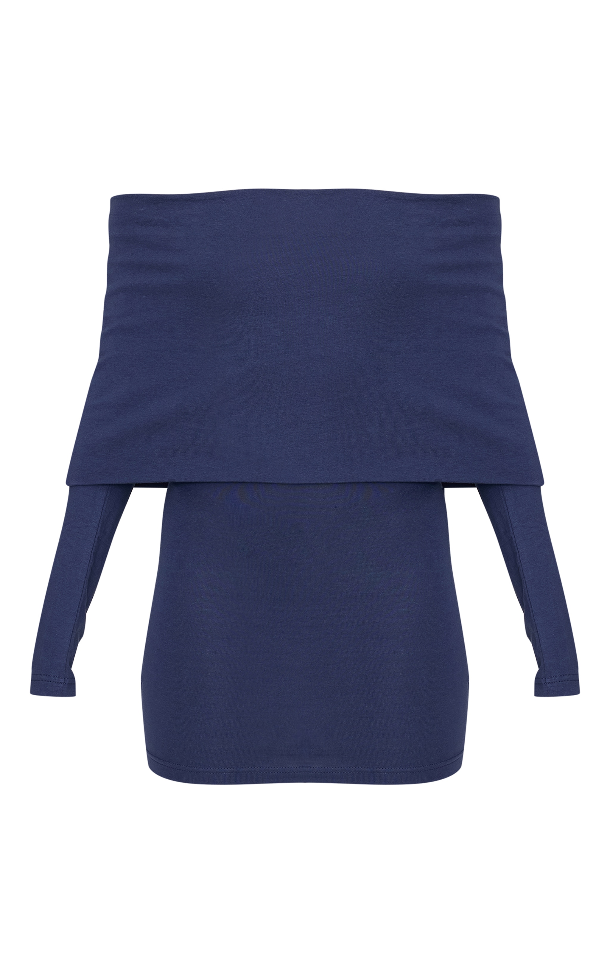 Navy Cotton Super Oversized Bardot Mini Dress image 5