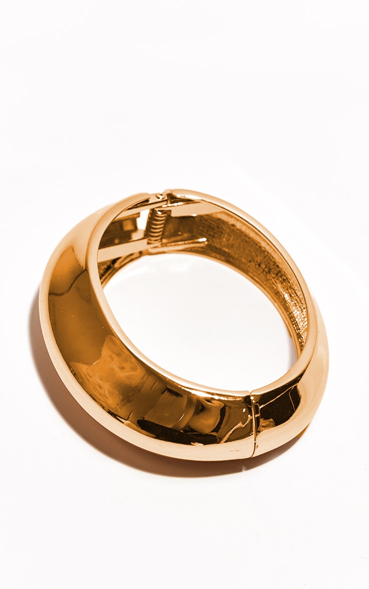 Gold Oval Bangle image 3