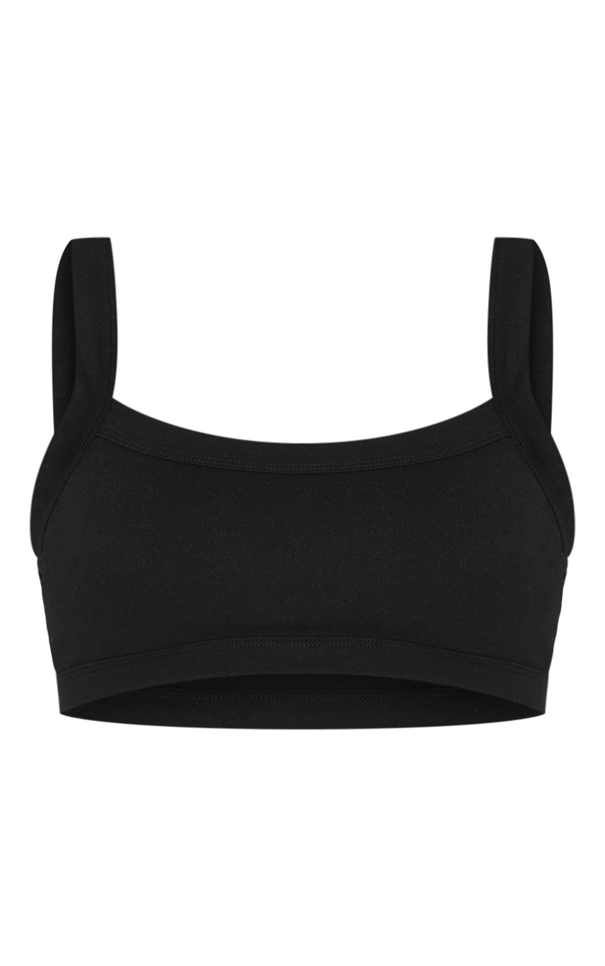 Black Sculpt Extreme Cropped Gym Vest Top image 5