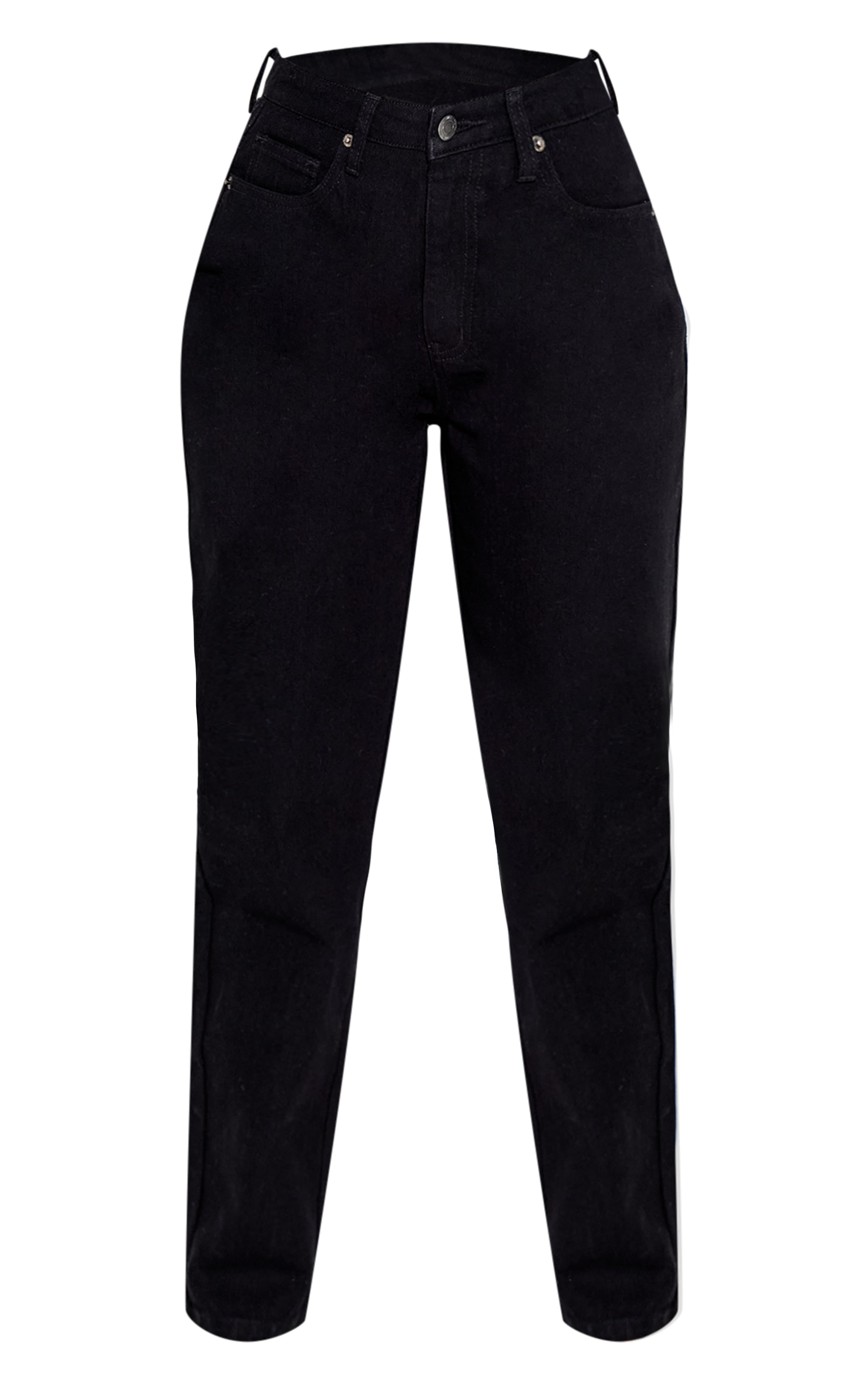 PRETTYLITTETHING Jean mom noir délavé taille haute image 5