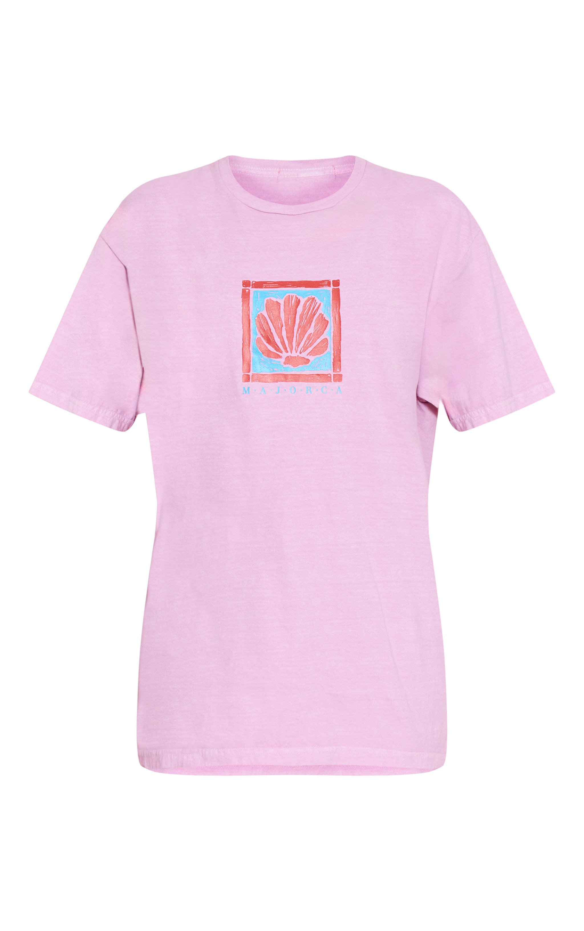 Baby Pink Majorca Shell Graphic Oversized T-shirt image 5