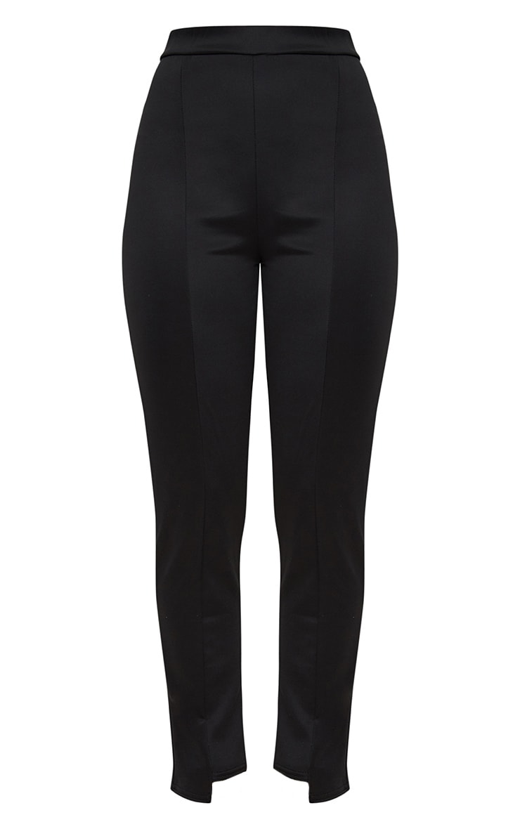 Black Scuba Step Hem Skinny Trousers PrettyLittleThing