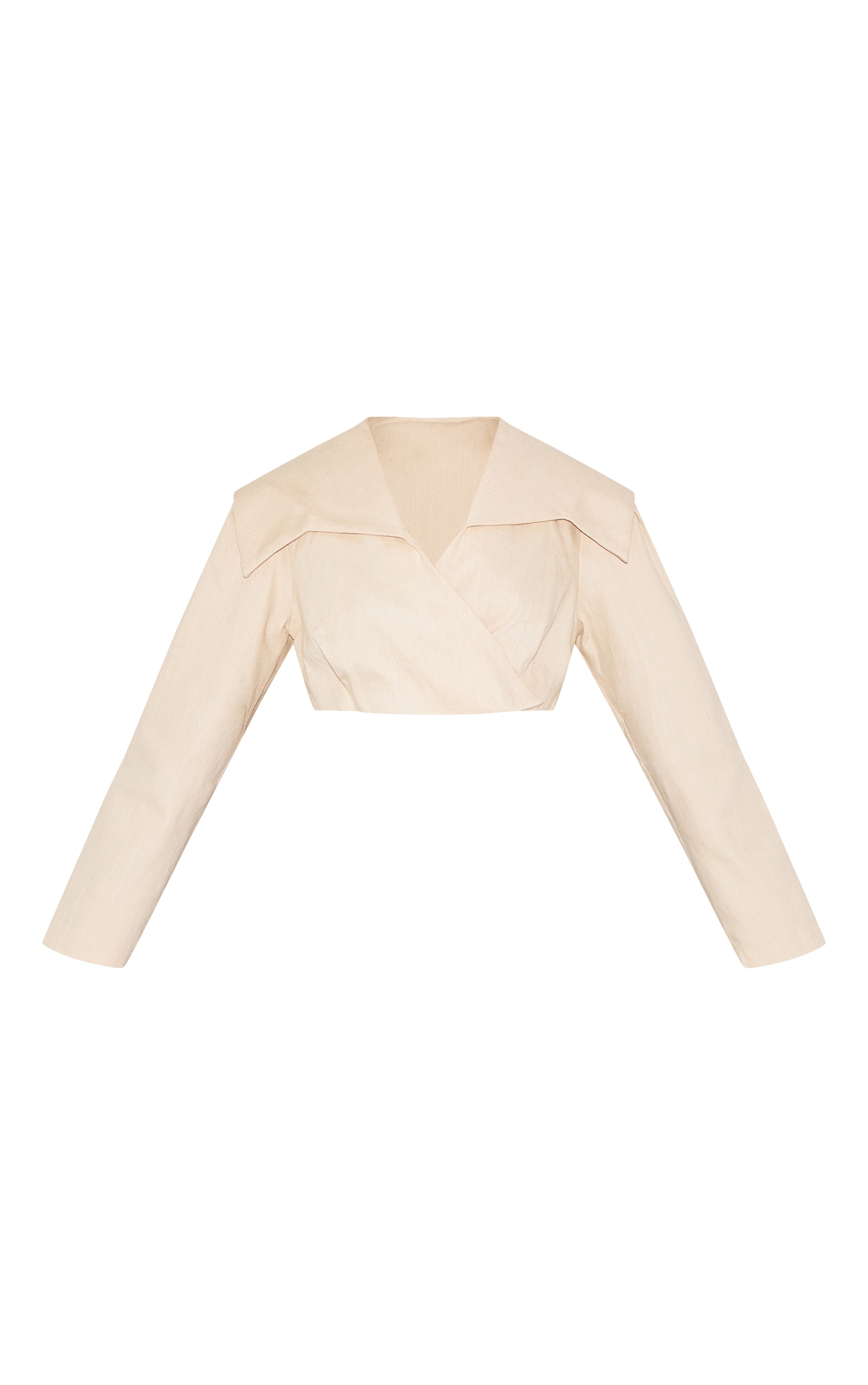 Sand Cross Over Asymmetric Cropped Jacket | Outerwear