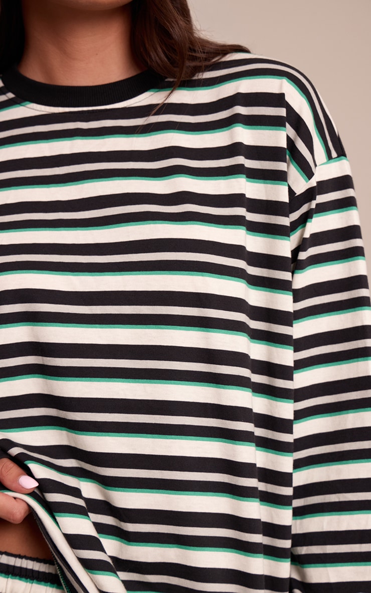 Black Stripe Long Sleeved Top image 4