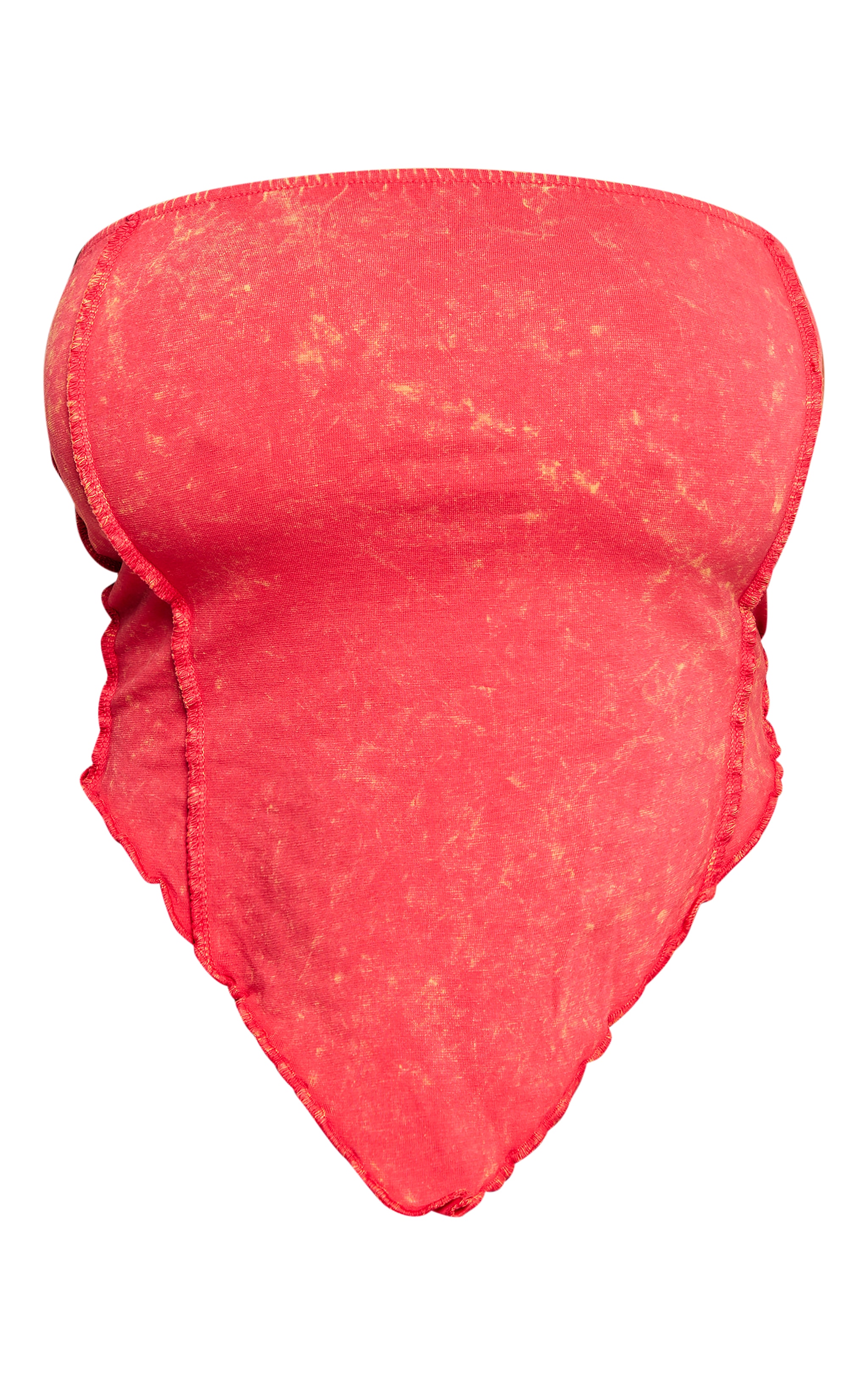 Shape Red Washed Cotton Seam Bandeau Top image 5