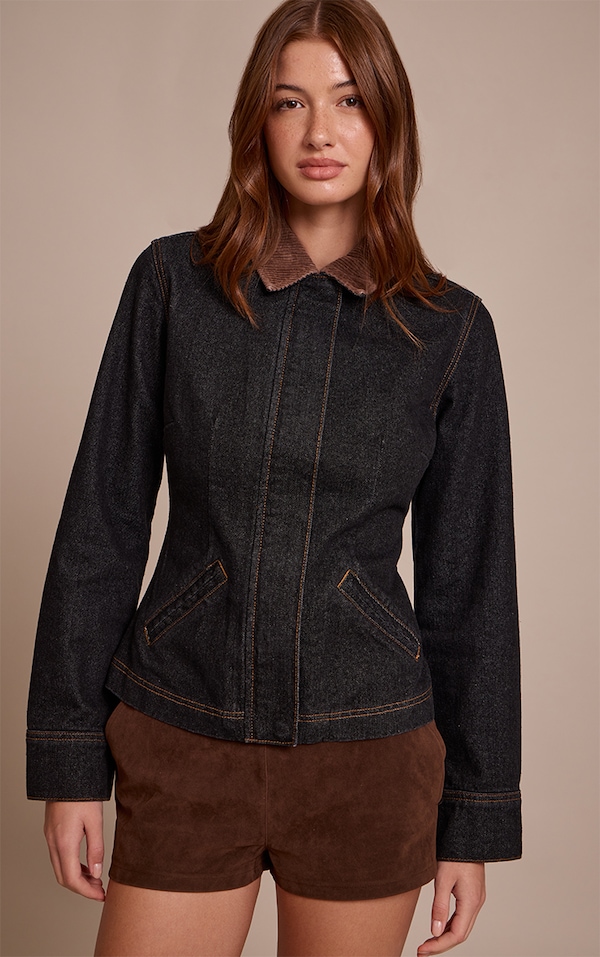 Raw Indigo Cinched Denim Jacket