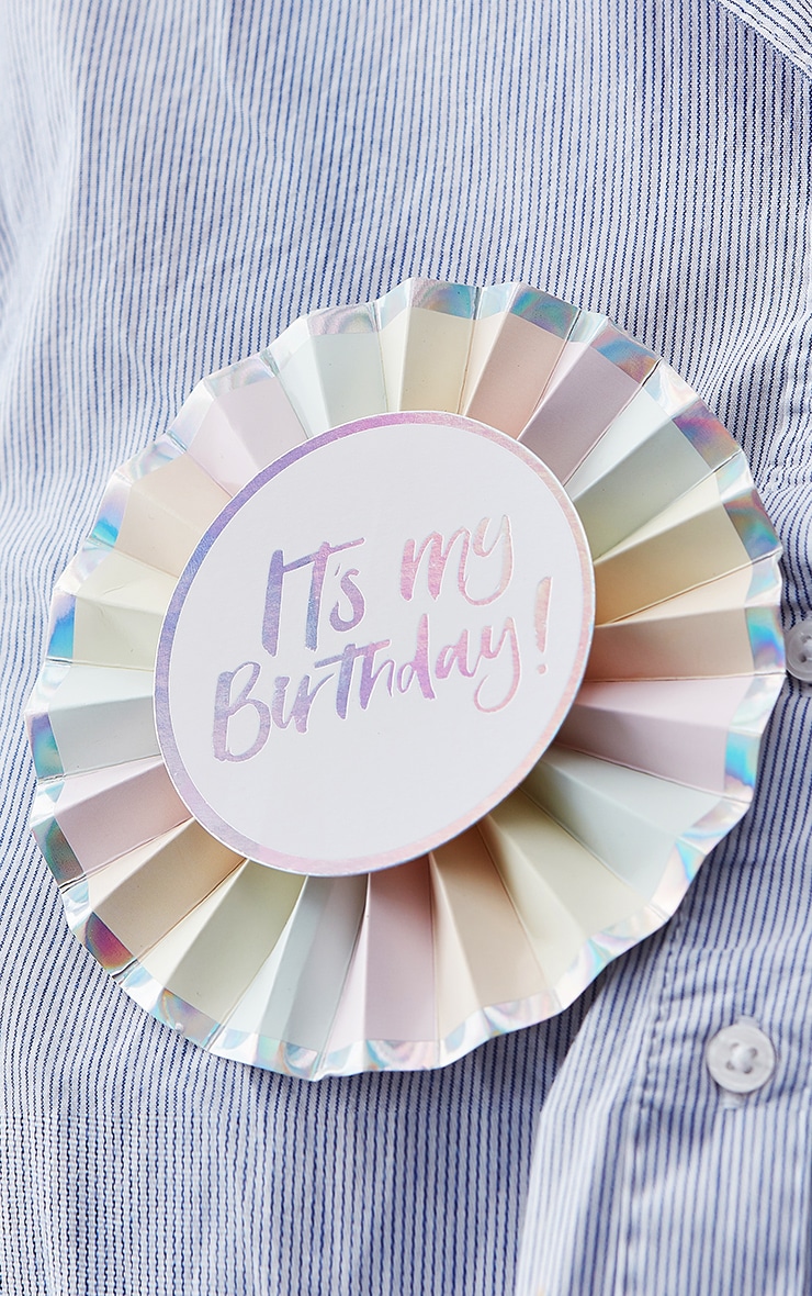 Ginger Ray - Badge pastel Birthday