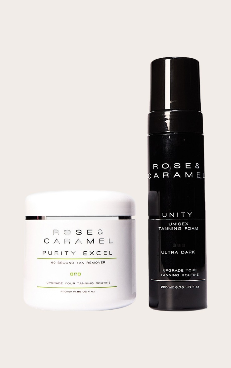 Rose & Caramel Lot auto-bronzant Ultra Dark et gommage nettoyant image 2
