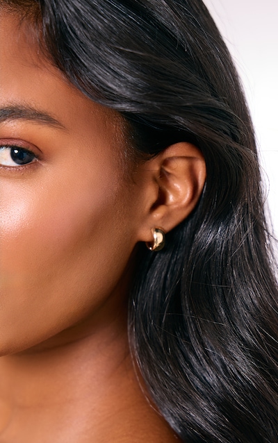 Gold Huggie Hoop Earrings