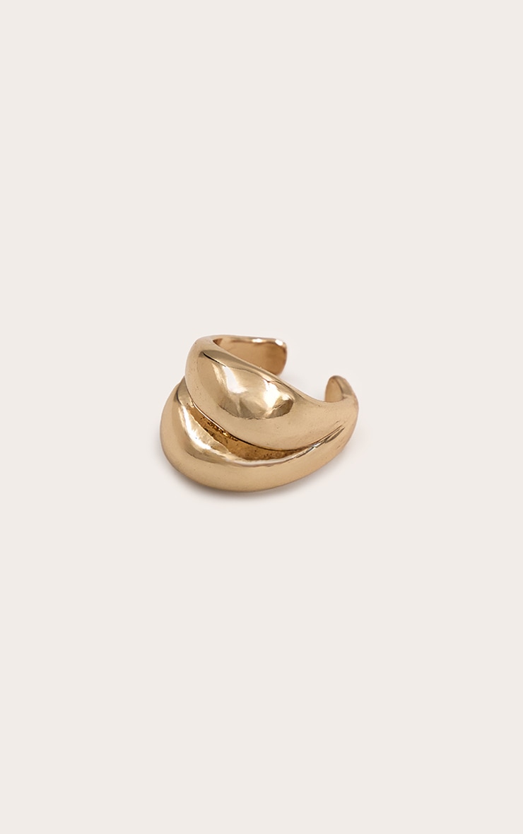 Gold Double Loop Ring image 2